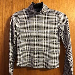 High neck check long sleeve